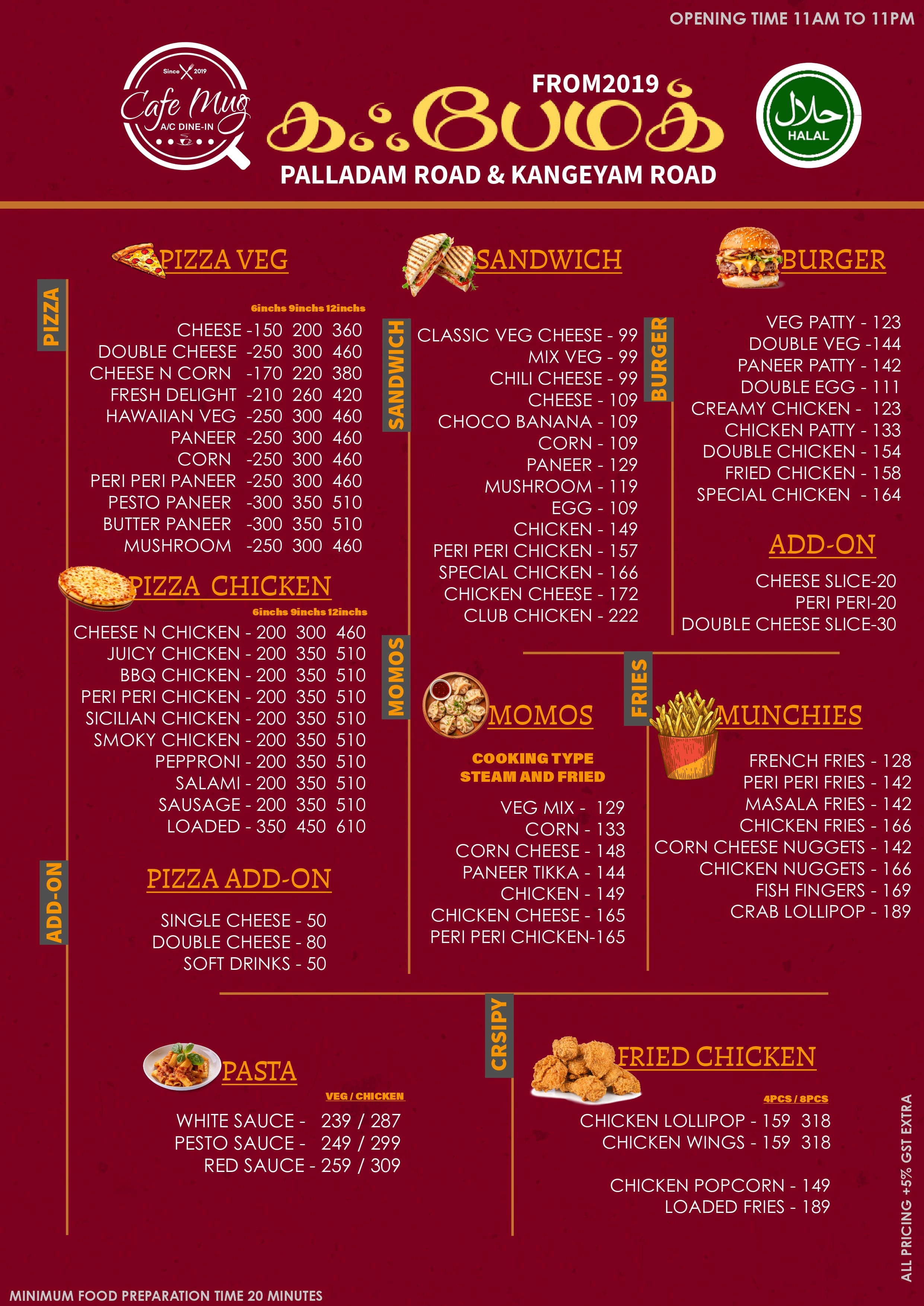 Cafemug full menu page 1